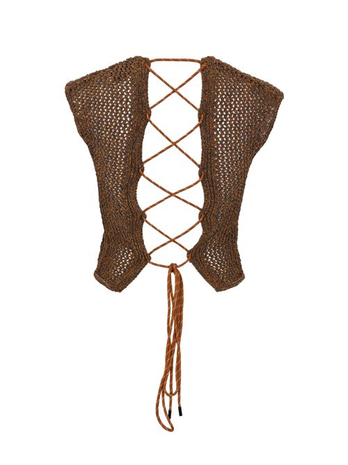 Top in maglia openwork in misto cotone Alpha studio | AD-6310C2009